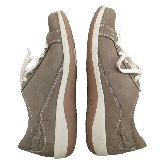 Aetrex Women's Walking Shoes Dana Brown Leather Suede Comfort Lace Up  - 10 Wide - Picture 4 of 8